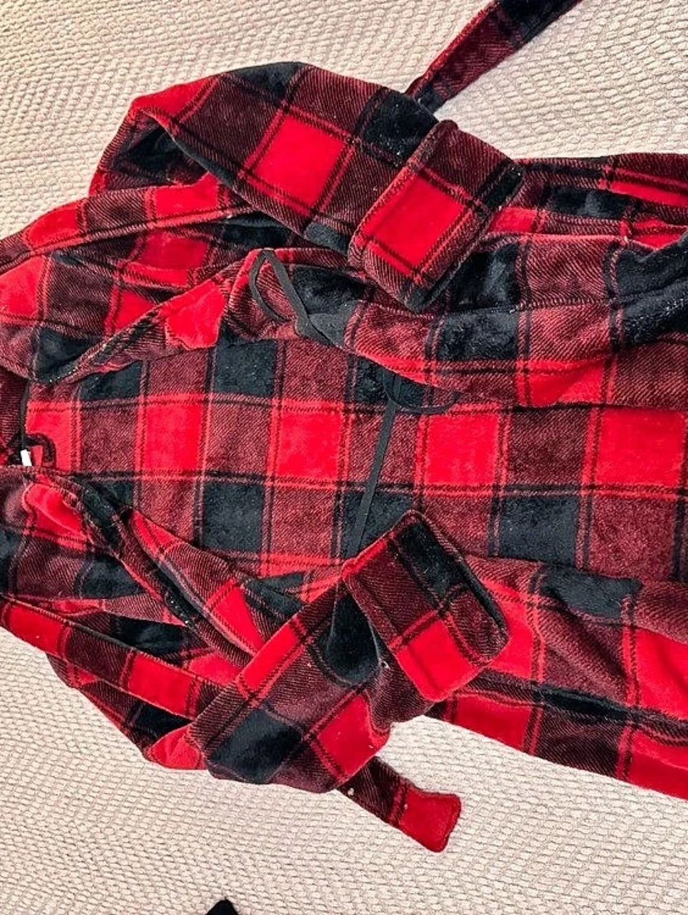 Super soft plaid robe